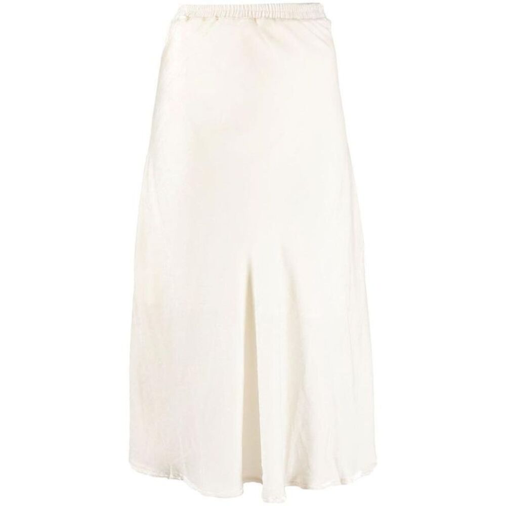 GOLD HAWK Satin Midi Skirt Women WHITE Skirts